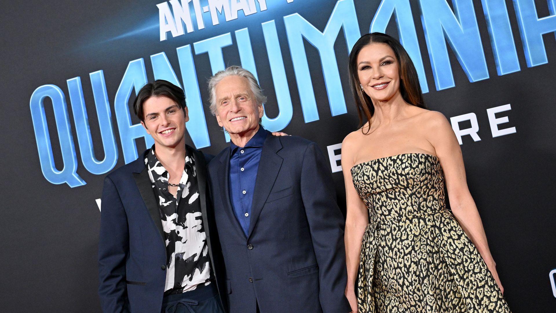 Dylan Michael Douglas, Michael Douglas, and Catherine Zeta-Jones 