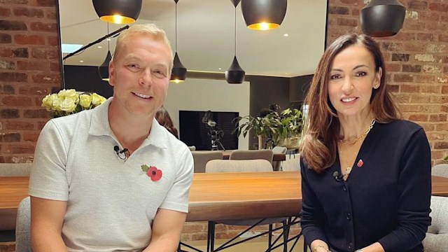 Sally Nugent and Sir Chris Hoy 