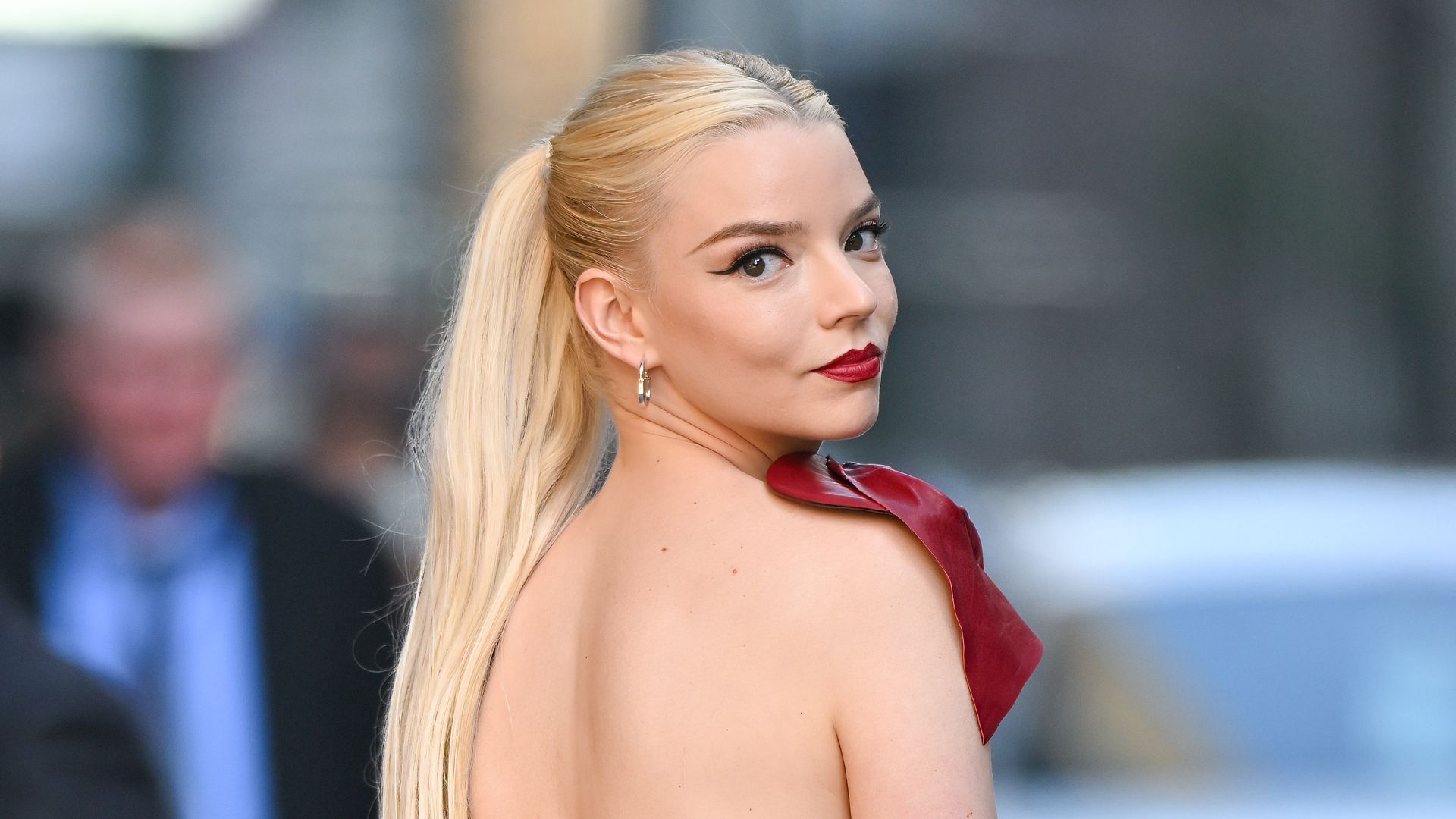 Anya Taylor-Joy's sultry red leather mini dress is her edgiest yet