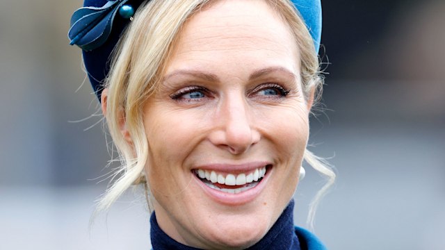 zara tindall in blue outfit at the races 