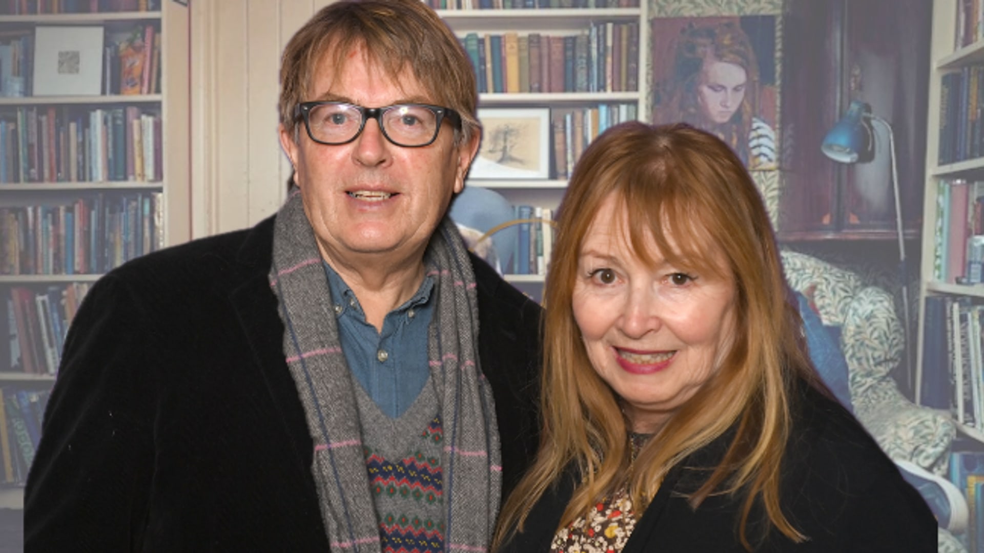 giles and mary with house background