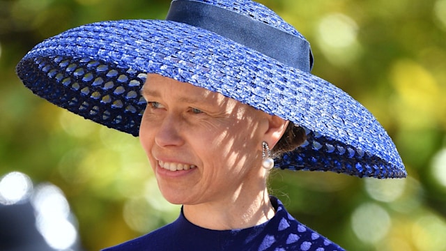 Lady Sarah Chatto attends the wedding of Prince Harry to Ms Meghan Markle at St George's Chapel, Windsor Castle on May 19, 2018 in Windsor, England
