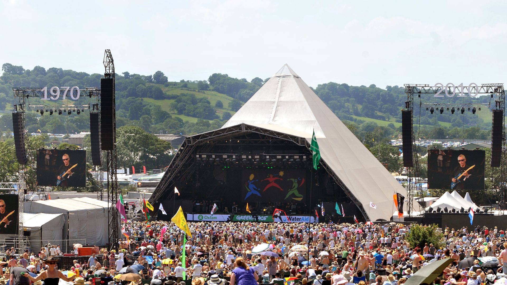 Pyramid Stage at Glastonbury Festival in 2010. 