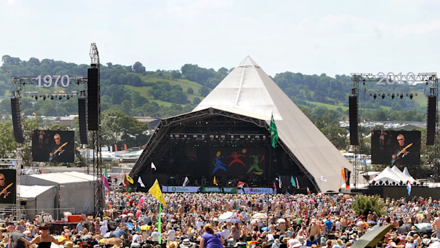 Pyramid Stage at Glastonbury Festival in 2010. 