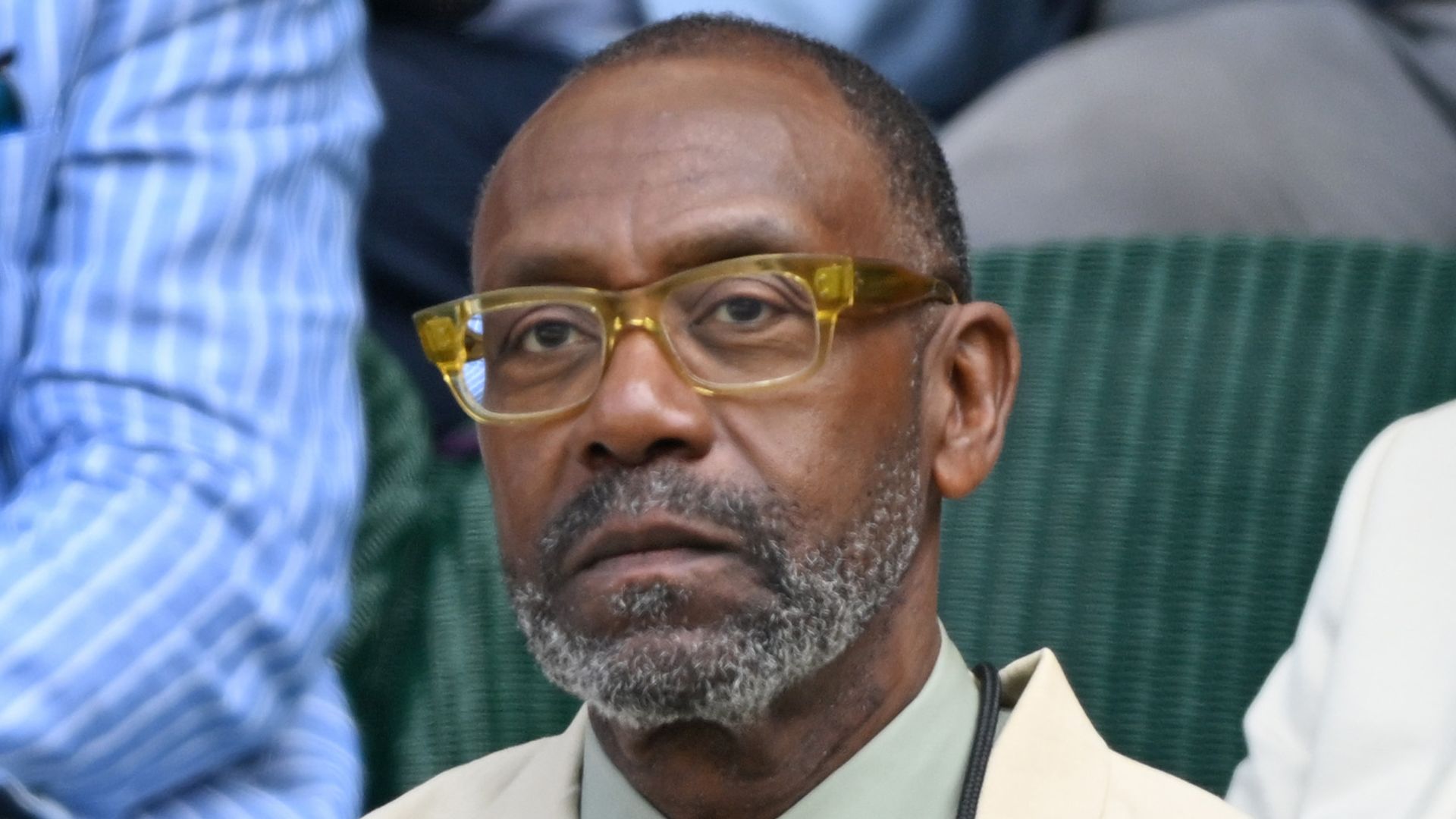 Lenny Henry pictured with girlfriend of 13 years in rare Wimbledon sighting