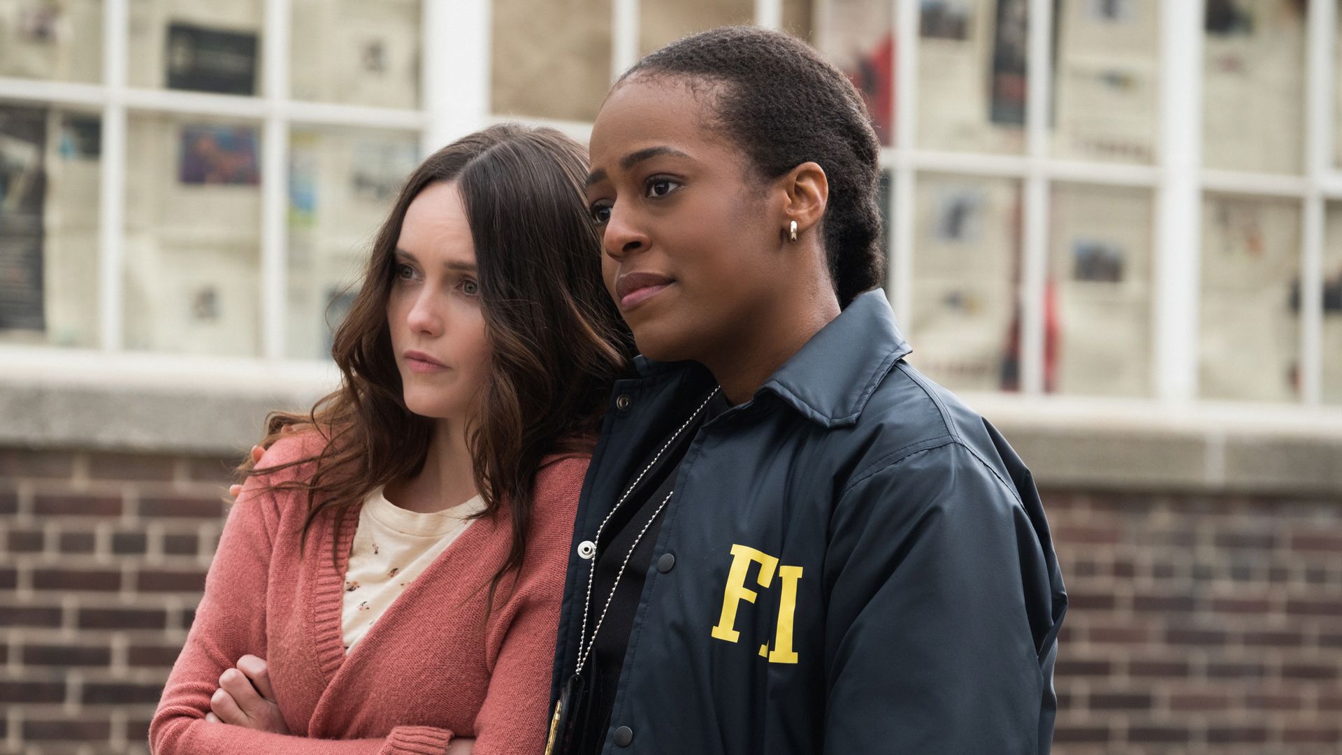 Rebecca Breeds and Devyn Tyler in a still image from Clarice