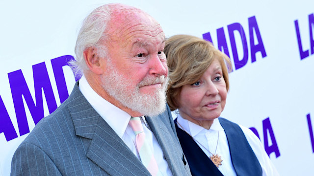 Timothy West and Prunella Scales attending the gala opening of the new London Academy of Music and Dramatic Art centre, London