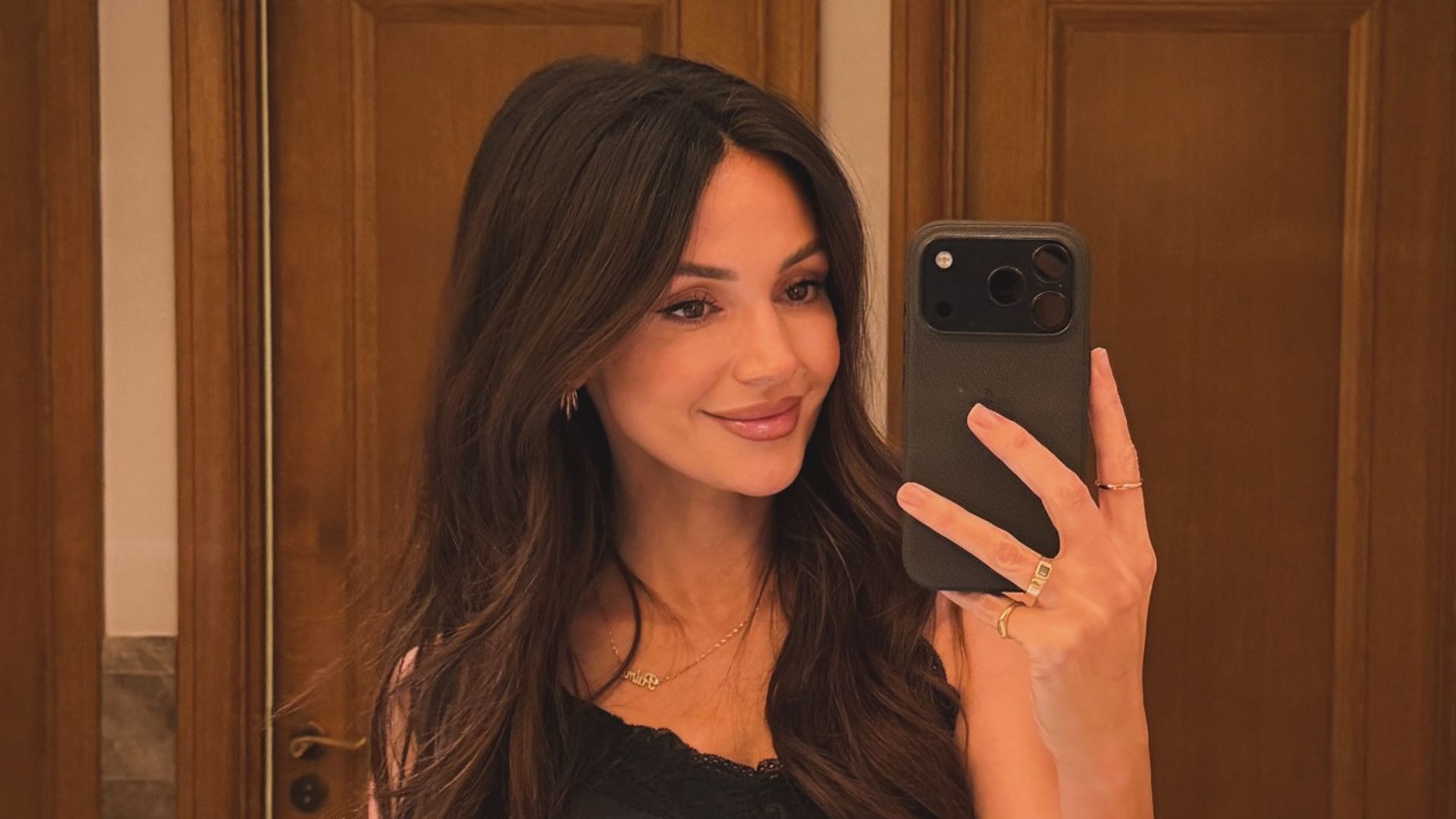 Michelle Keegan's baby Palma joins parents for decadent Christmas meal - and her party dress is adorable