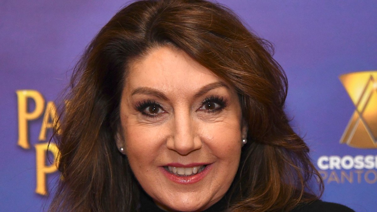 Jane McDonald resembles a superheroine as she opts for cape in her best look to date