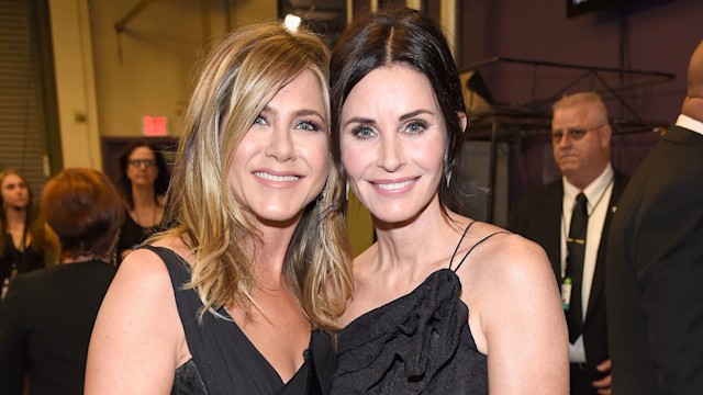 Jennifer Aniston and Courteney Cox at the American Film Institute's 46th Life Achievement Award Gala Tribute to George Clooney