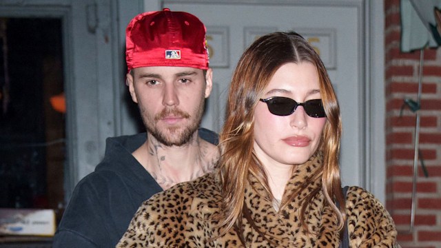 Justin Bieber and Hailey Bieber are seen on February 06, 2025 in New York City