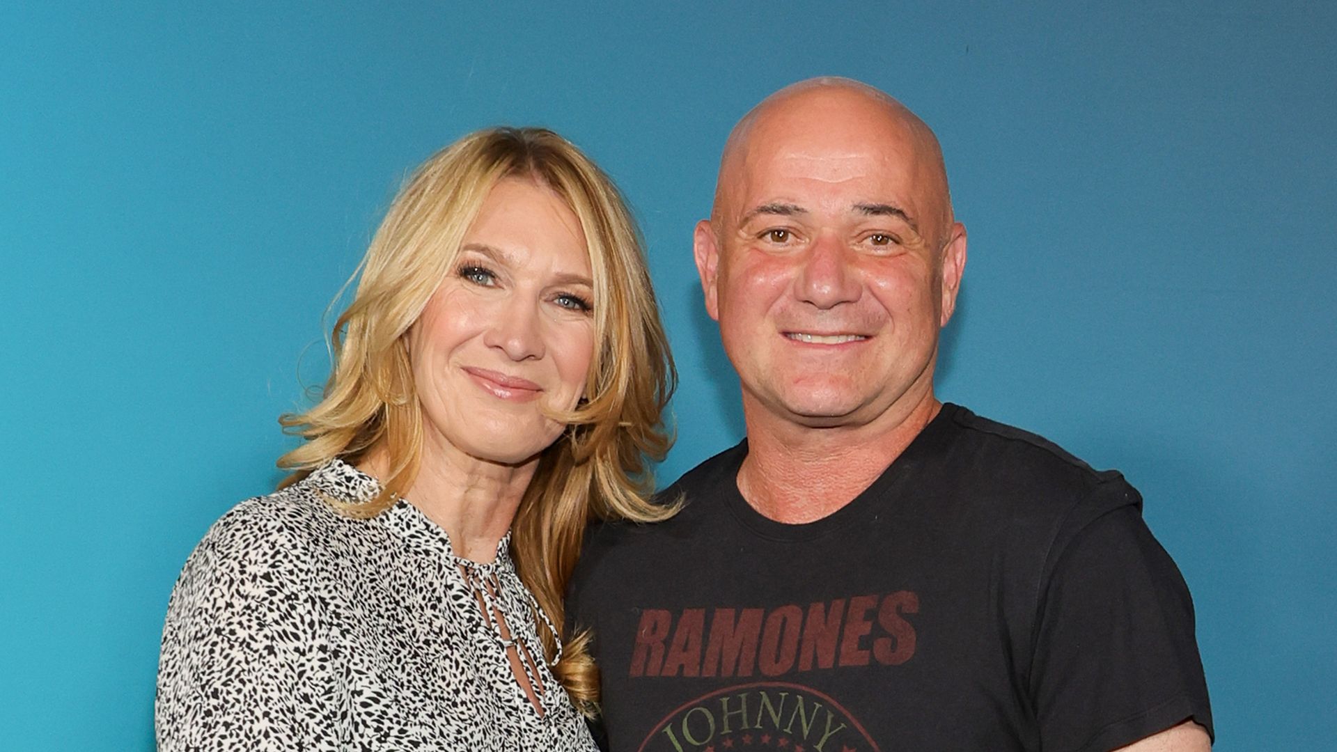 Steffi Graf (L) and Andre Agassi attend the grand opening of Sphere on September 29, 2023 in Las Vegas, Nevada