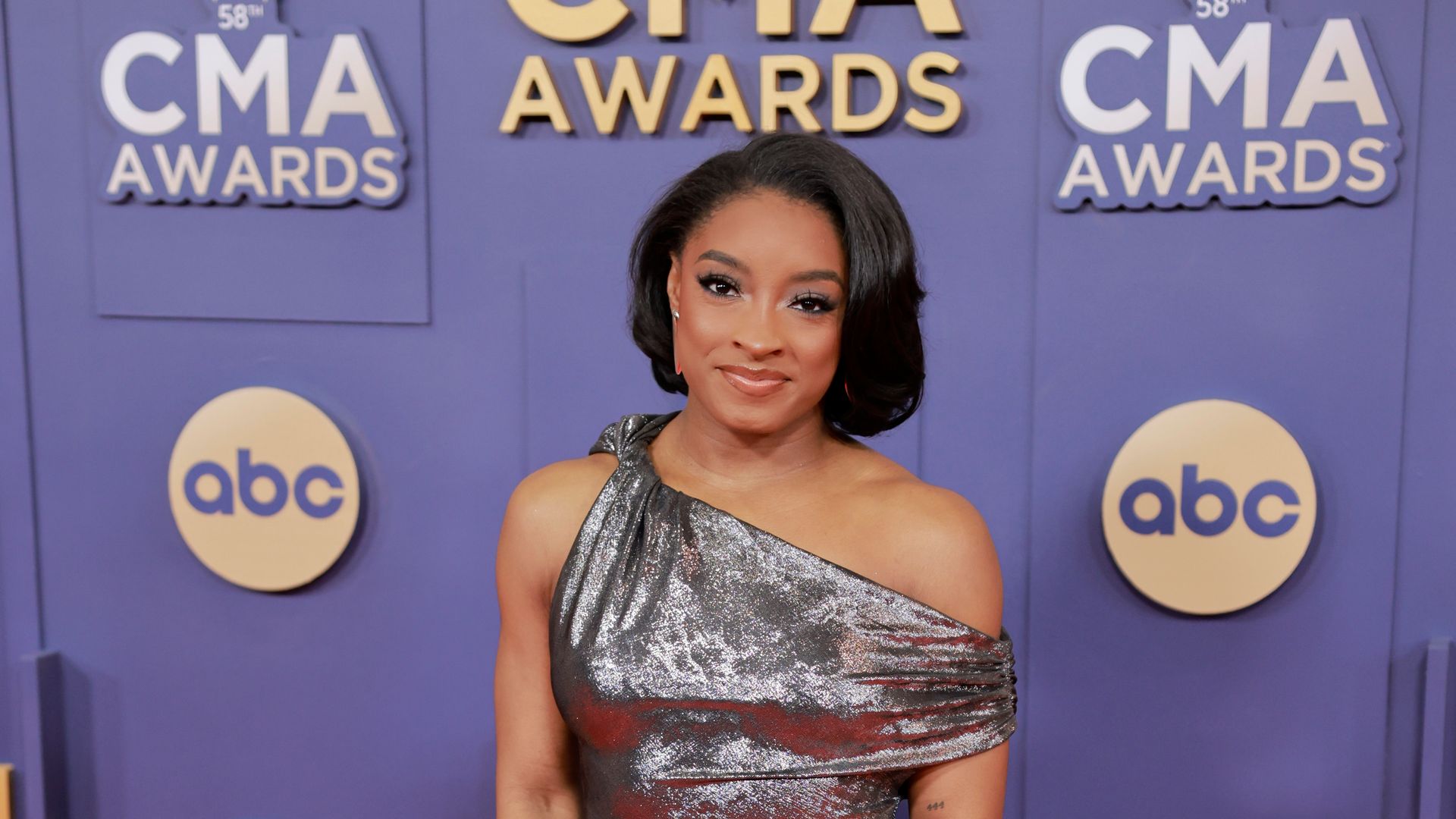 Simone Biles attends The 58th Annual CMA Awards at Music City Center on November 20, 2024 in Nashville, Tennessee