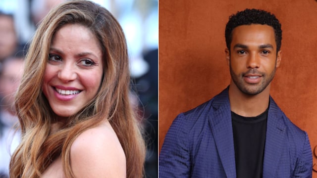 Split image of Shakira and Lucien Laviscount