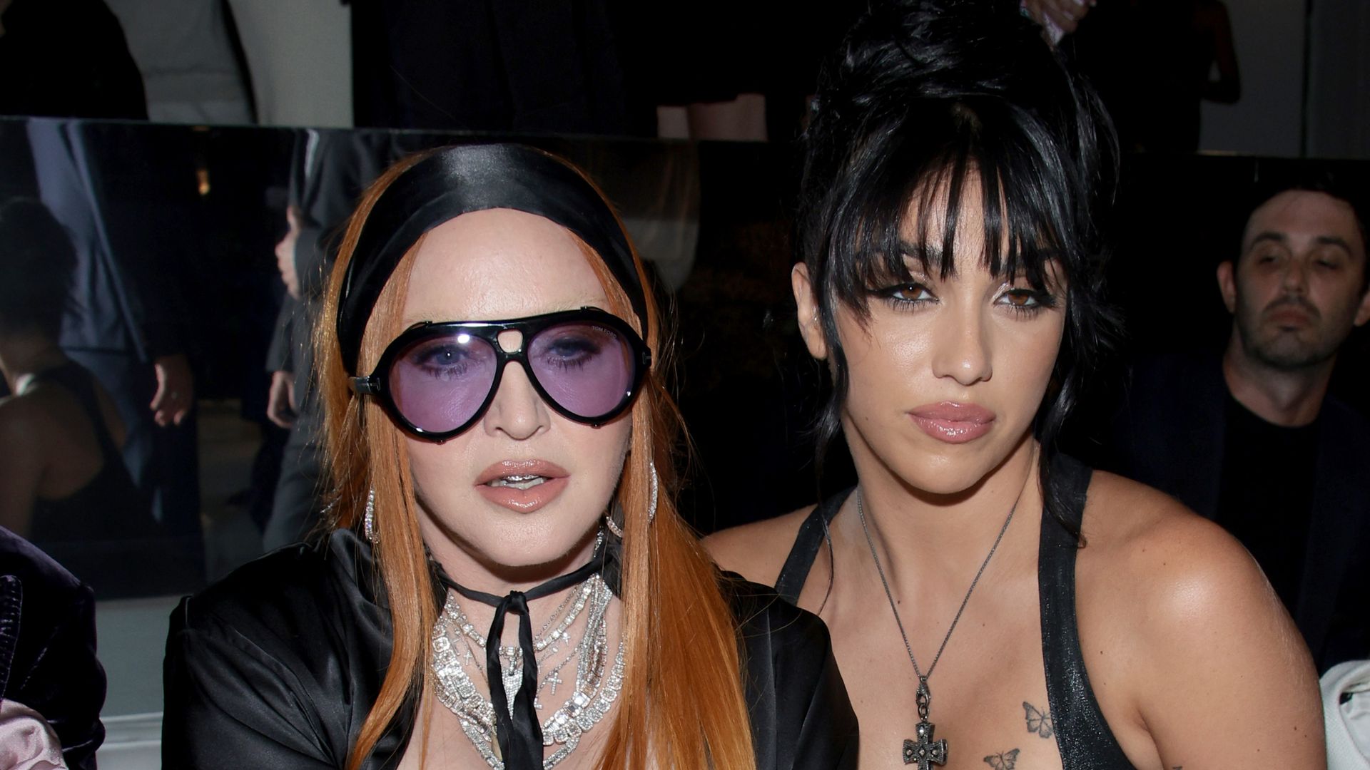 Madonna and Lourdes Leon attend the Tom Ford fashion show during September 2022 New York Fashion Week: The Shows at Skylight on Vesey on September 14, 2022 in New York City.
