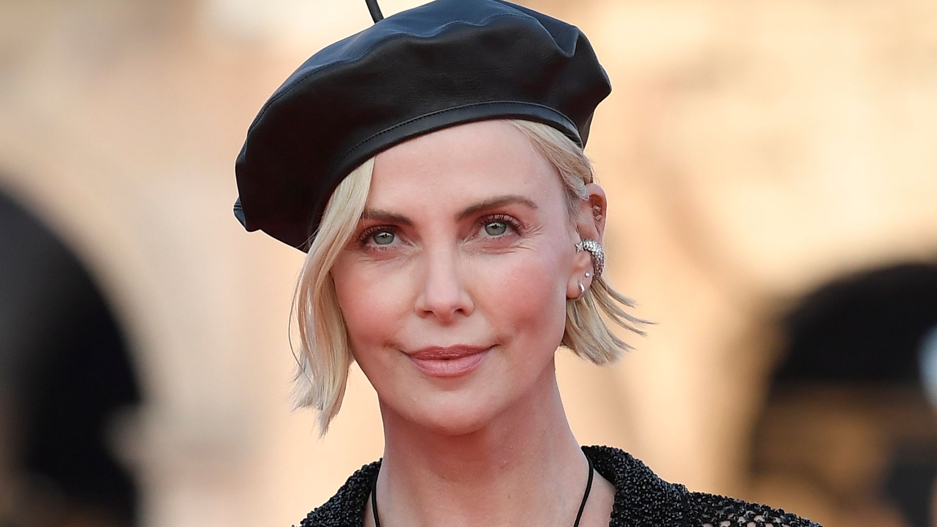 Charlize Theron attends the Fast X film premiere, the tenth film in the Fast & Furious Saga, at Colosseum  in Rome