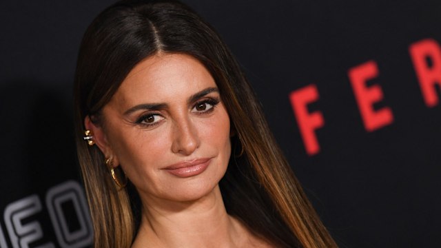 Penelope Cruz smiling with straight hair