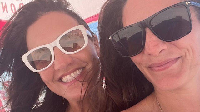Donna and her best friend Leah celebrating Donna's sobriety 