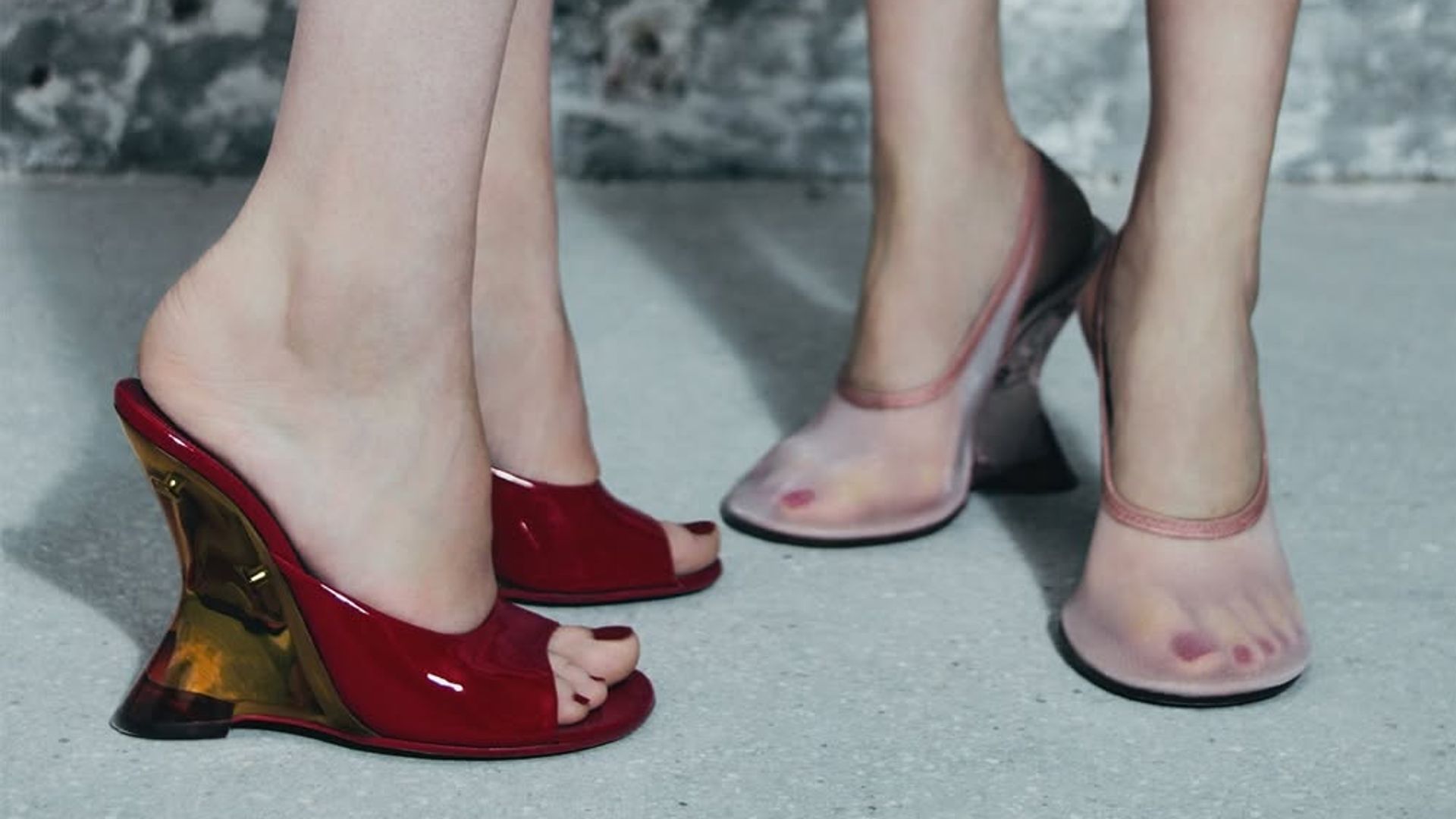 asymmetrical heels by dries van noten