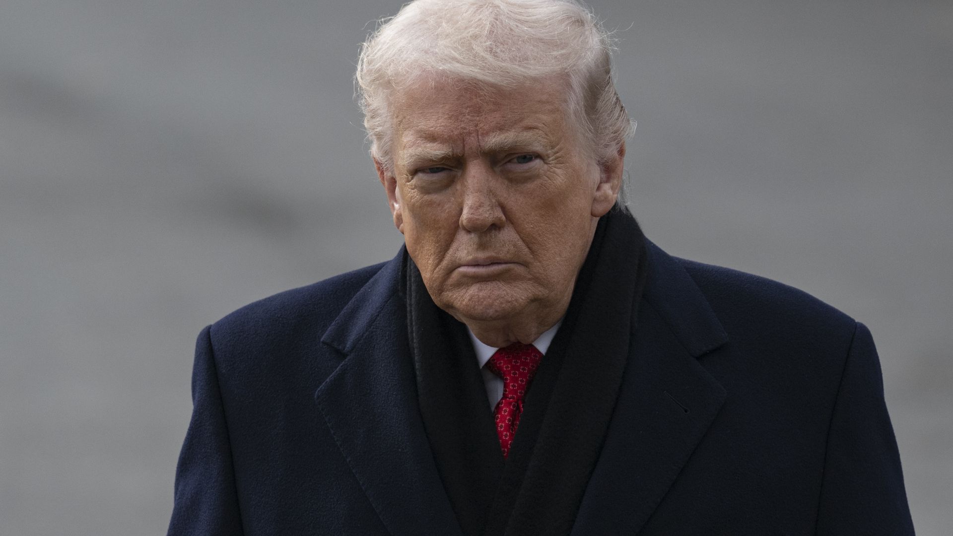 United States President Donald Trump speaks to the press before his departs the White House en route Palm Beach, Florida on January 16, 2026, in Washington DC,
 United States. 