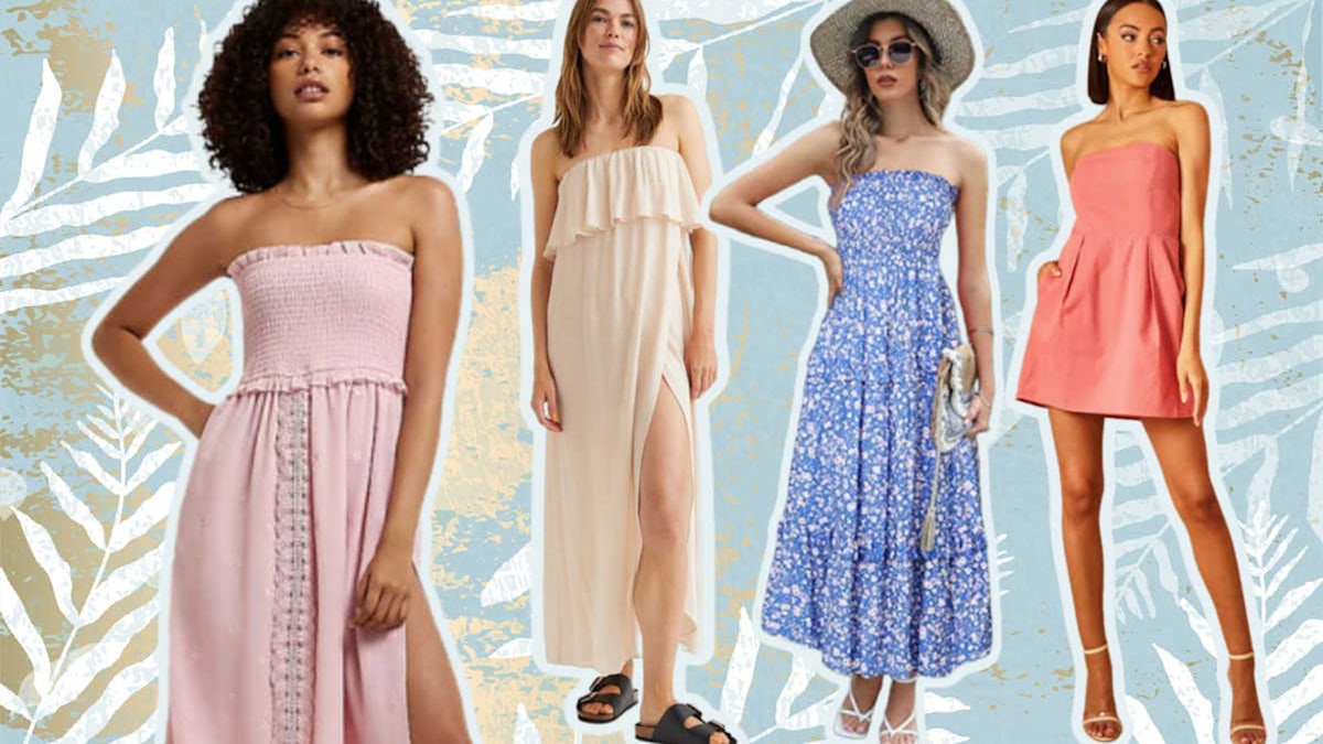 14 best strapless & bandeau summer dresses that won't break the bank ...