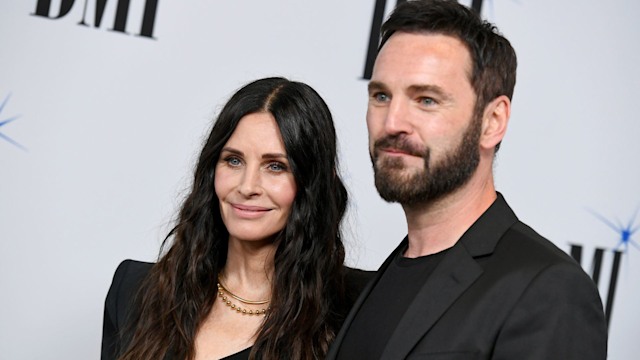 Courteney Cox and Johnny McDaid attend the 70th Annual BMI Pop Awards at Beverly Wilshire, A Four Seasons Hotel on May 10, 2022 in Beverly Hills, California