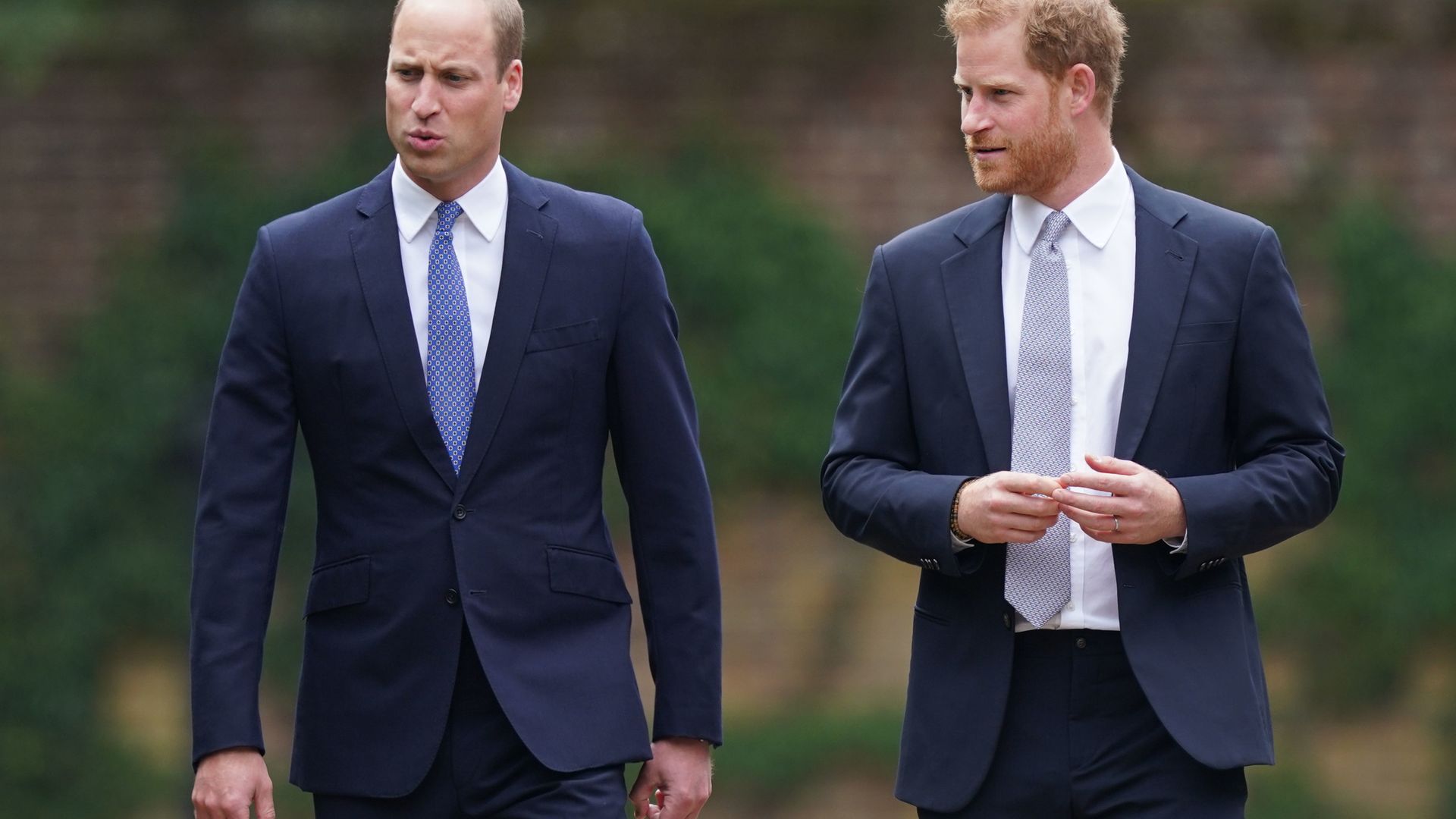 Prince William and Prince Harry walking together