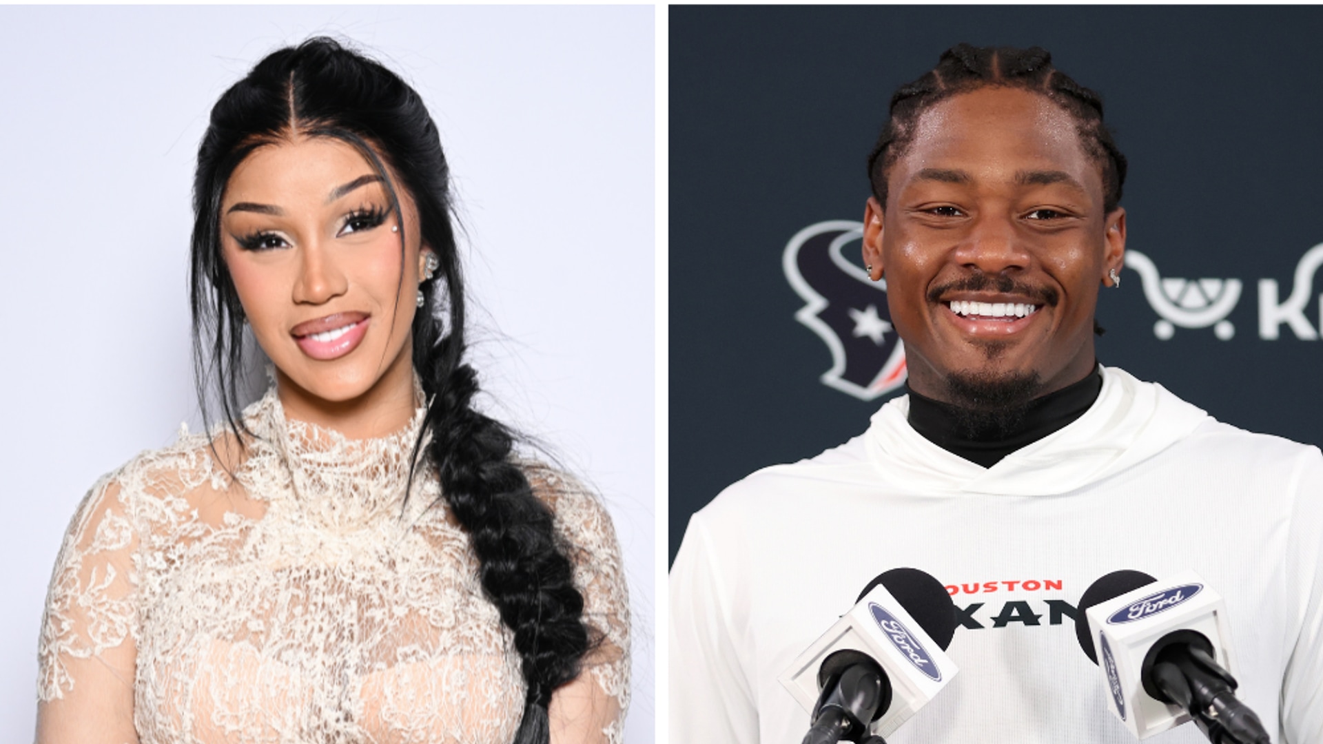 cardi b stefon diggs split image