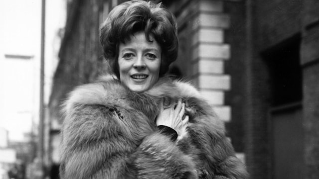 maggie smith fur coat