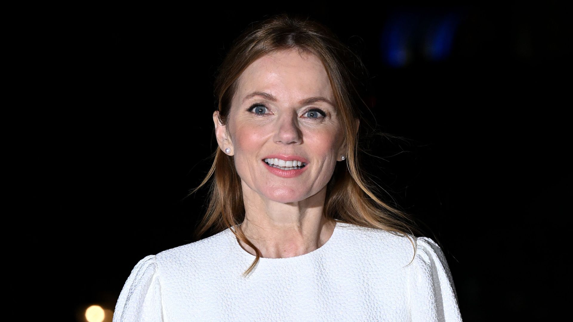 Geri Halliwell in a white outfit