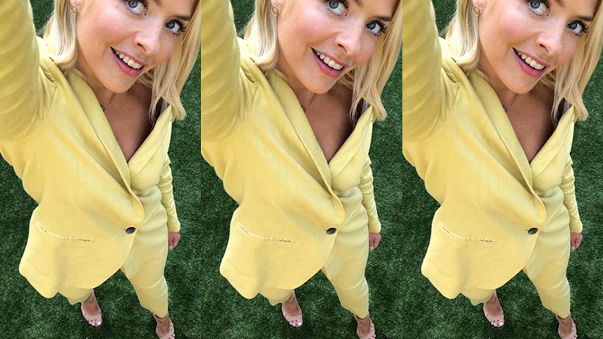 holly willoughby millie mackintosh yellow jigsaw suit