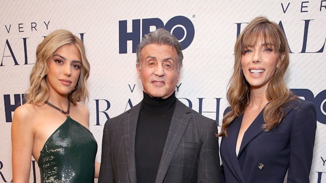 Sistine Stallone, Sylvester Stallone, and Jennifer Flavin attend the Premiere of HBO Documentary Film "Very Ralph" at The Paley Center for Media on November 11, 2019 in Beverly Hills, California. (Photo by Rich Fury/Getty Images)