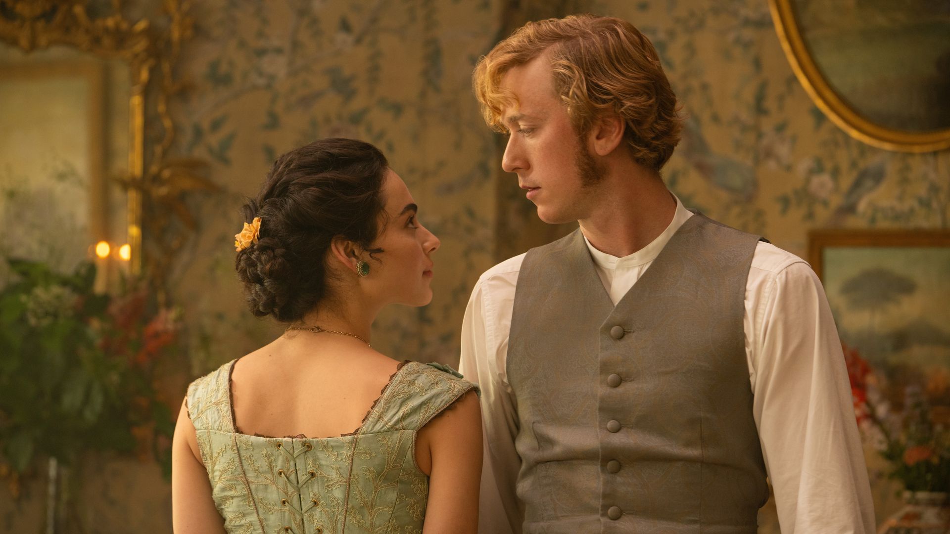 Two people looking at each other