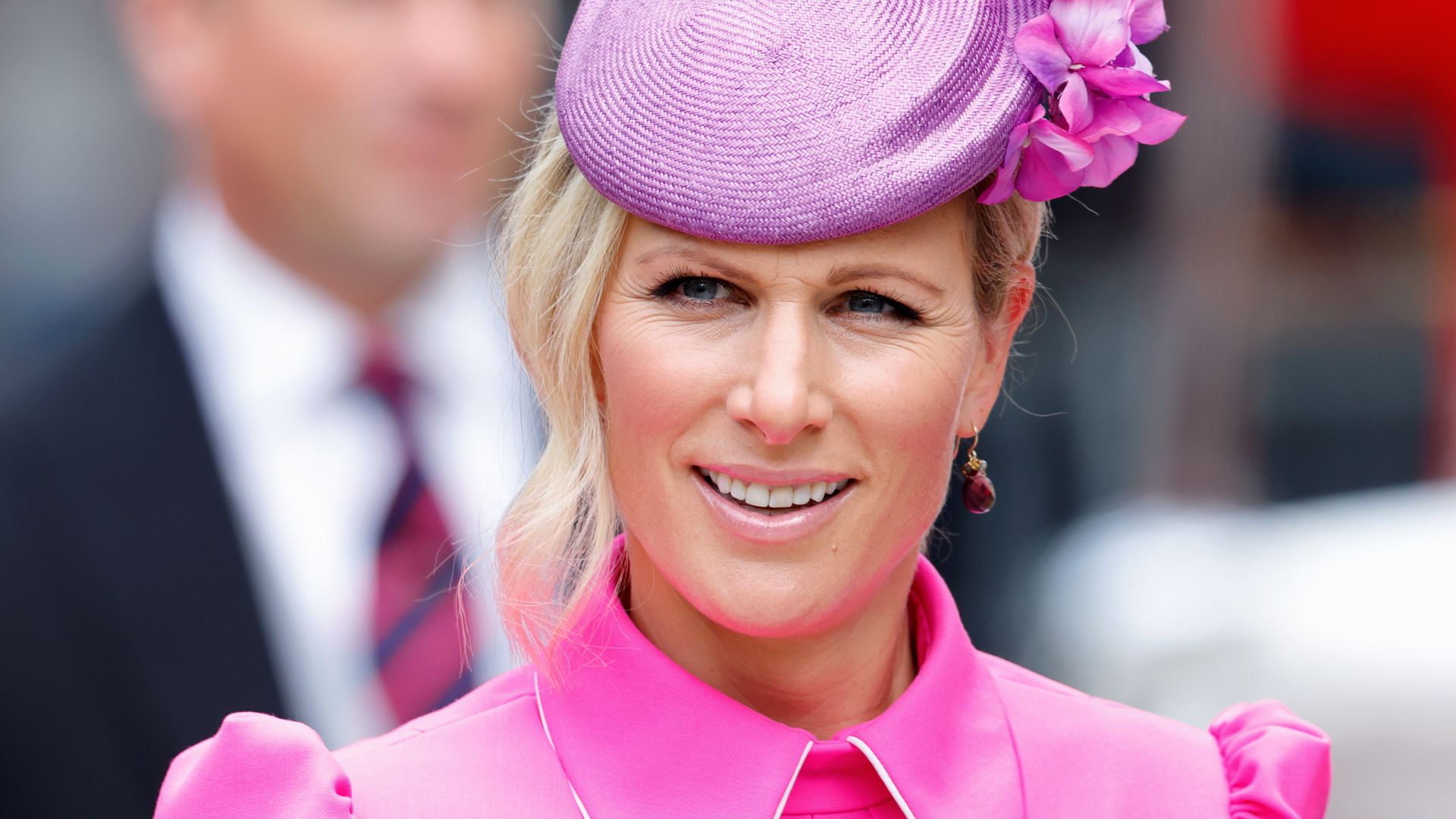 Zara Tindall attends a National Service of Thanksgiving to celebrate the Platinum Jubilee of Queen Elizabeth II at St Paul's Cathedral on June 3, 2022 in London, England.