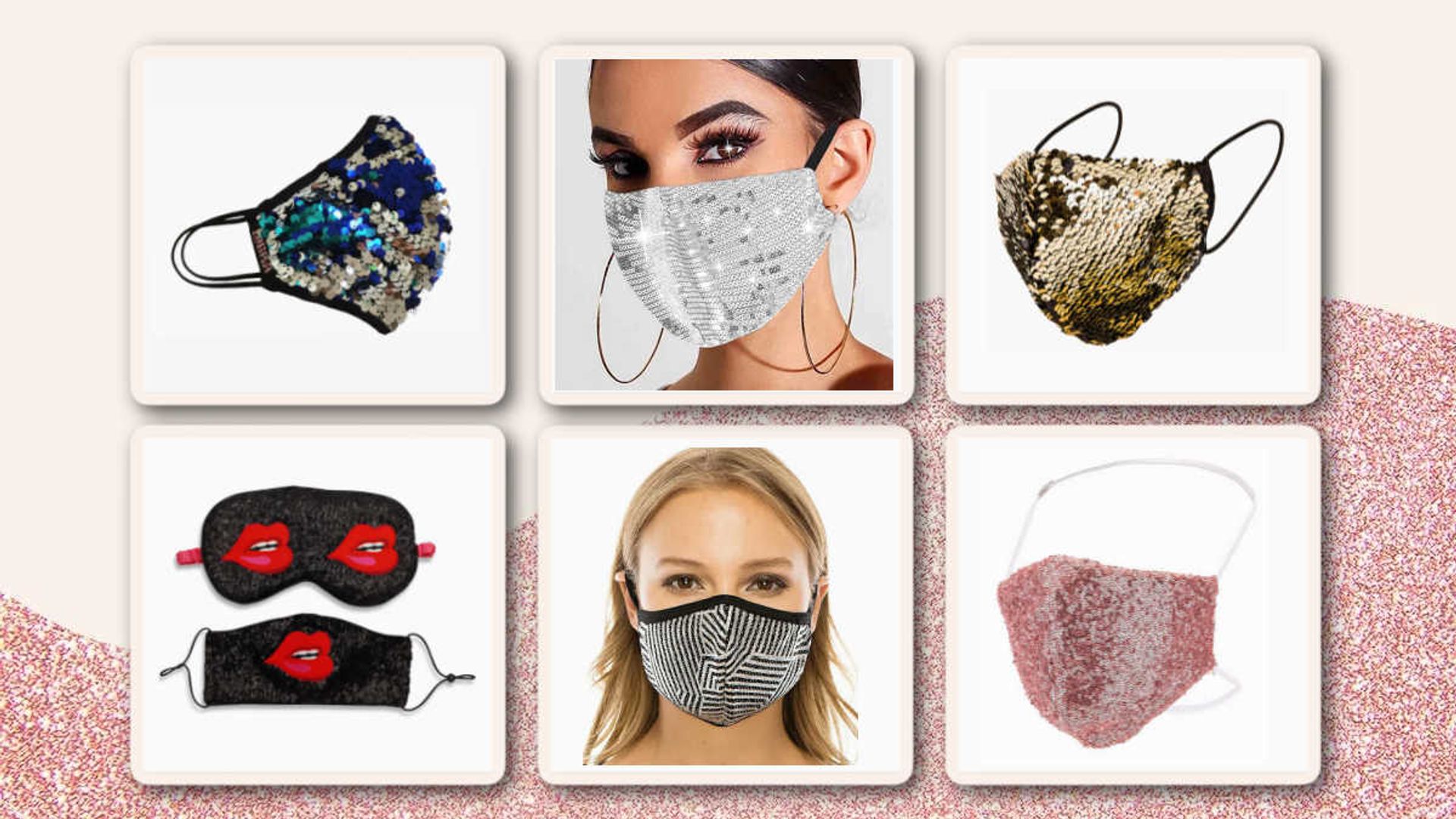 16 best sparkly sequin & metallic face masks for a glam face covering