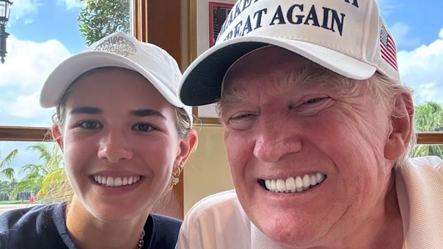 Kai with her grandfather Donald Trump