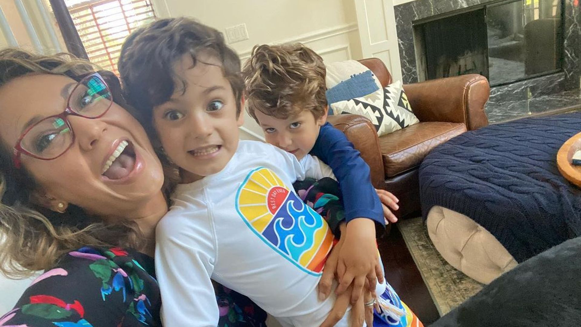 Ginger Zee with her sons Adrian and Miles