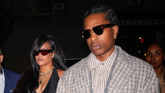 Rihanna and ASAP Rocky are seen on October 4, 2024 in New York City.  