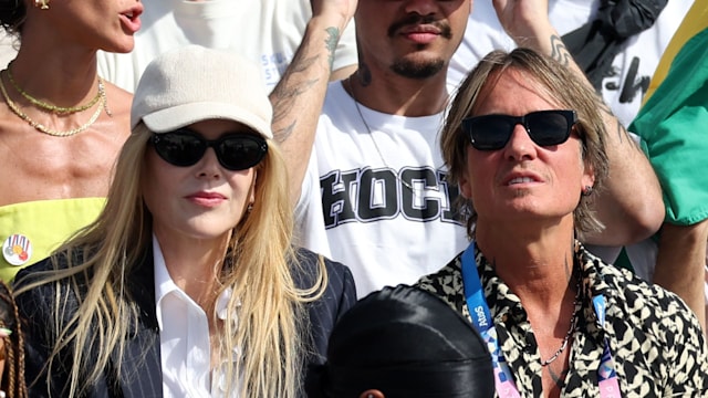 Nicole Kidman and her husband Keith Urban attend to the the Women's Street Final on day two of the Olympic Games Paris 2024 at Place de la Concorde on July 28, 2024 in Paris, France.