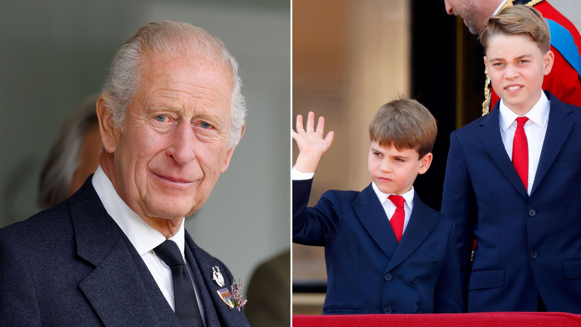 King Charles tenderly hugs grandsons George and Louis in unearthed video