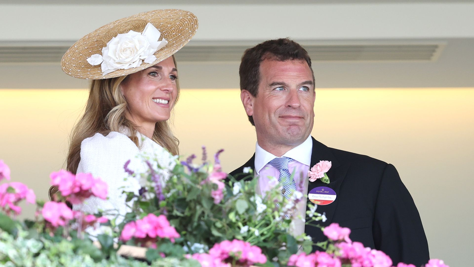 Harriet and Peter were all smiles in their box at Royal Ascot