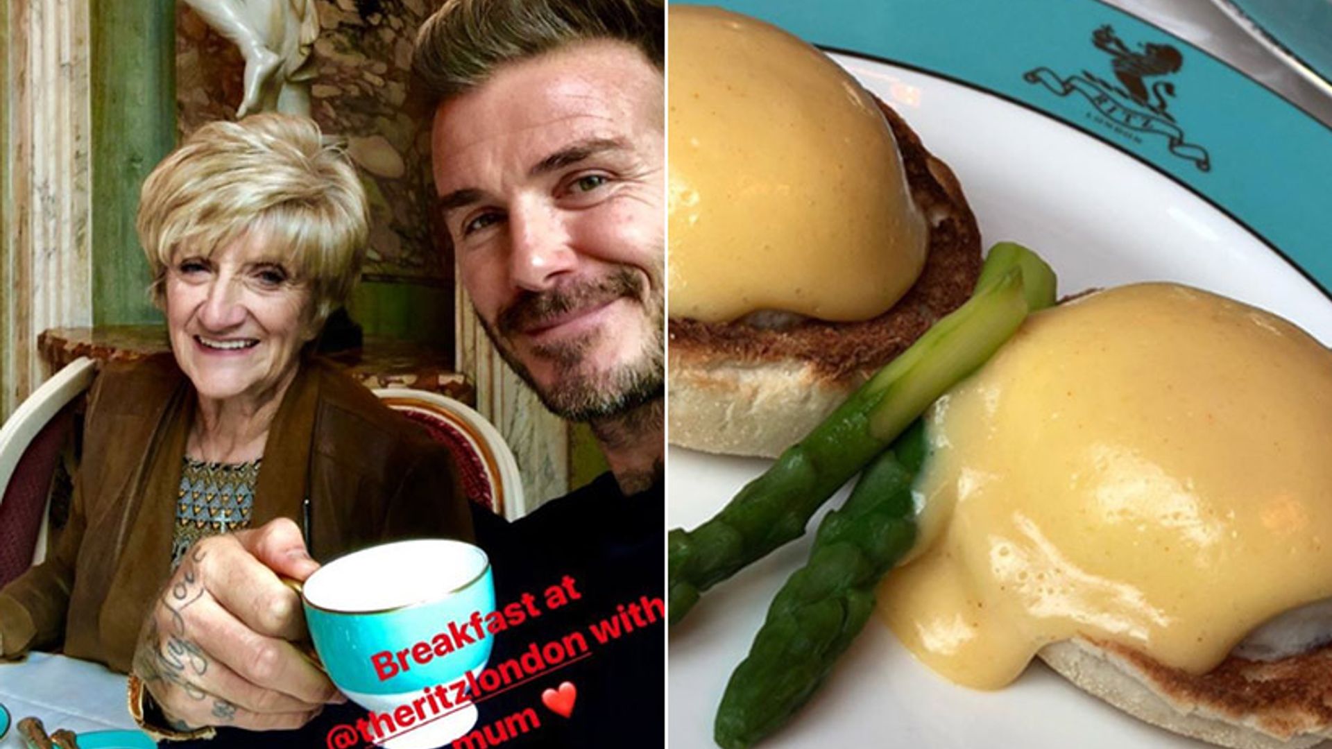David Beckham treats his mum to breakfast at The Ritz