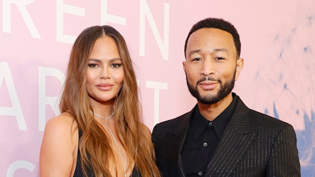 Chrissy Teigen and John Legend attend the 2024 Green Carpet Fashion Awards at 1 Hotel West Hollywood on March 06, 2024 in West Hollywood, California.  