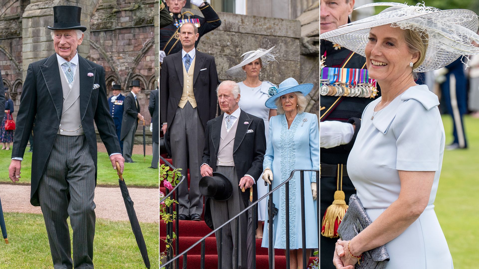 The King and Queen host garden party with Edward and Sophie at Palace of Holyroodhouse