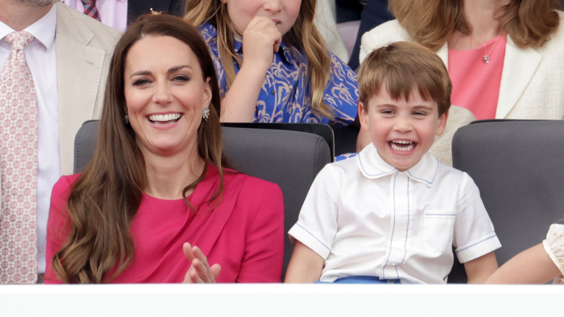 Kate Middleton and son Prince Louis laughing at Platinum Jubilee