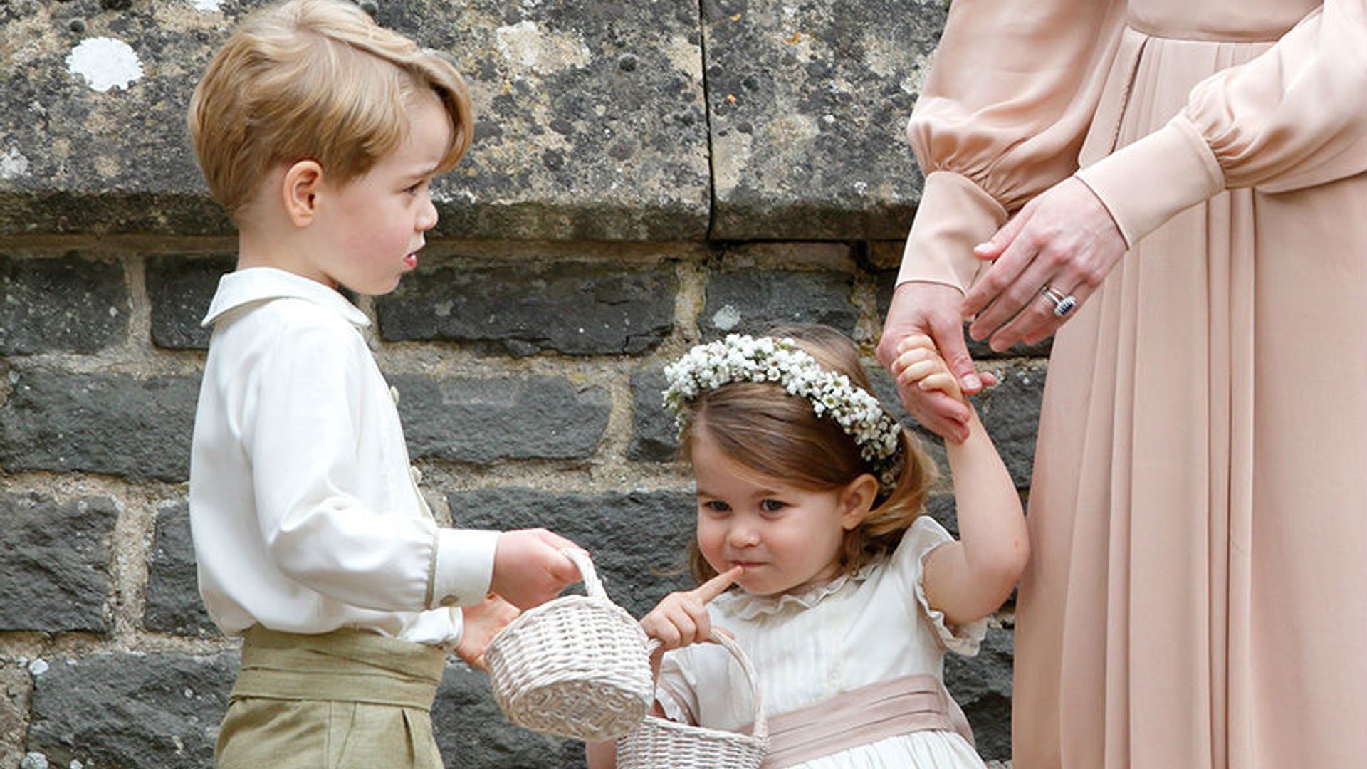 Prince George and Princess Charlotte play starring roles at Kate Middleton's friend's wedding