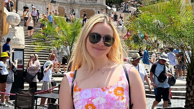 Holly Ramsay posed in front of the Spanish Steps during her holiday in Rome