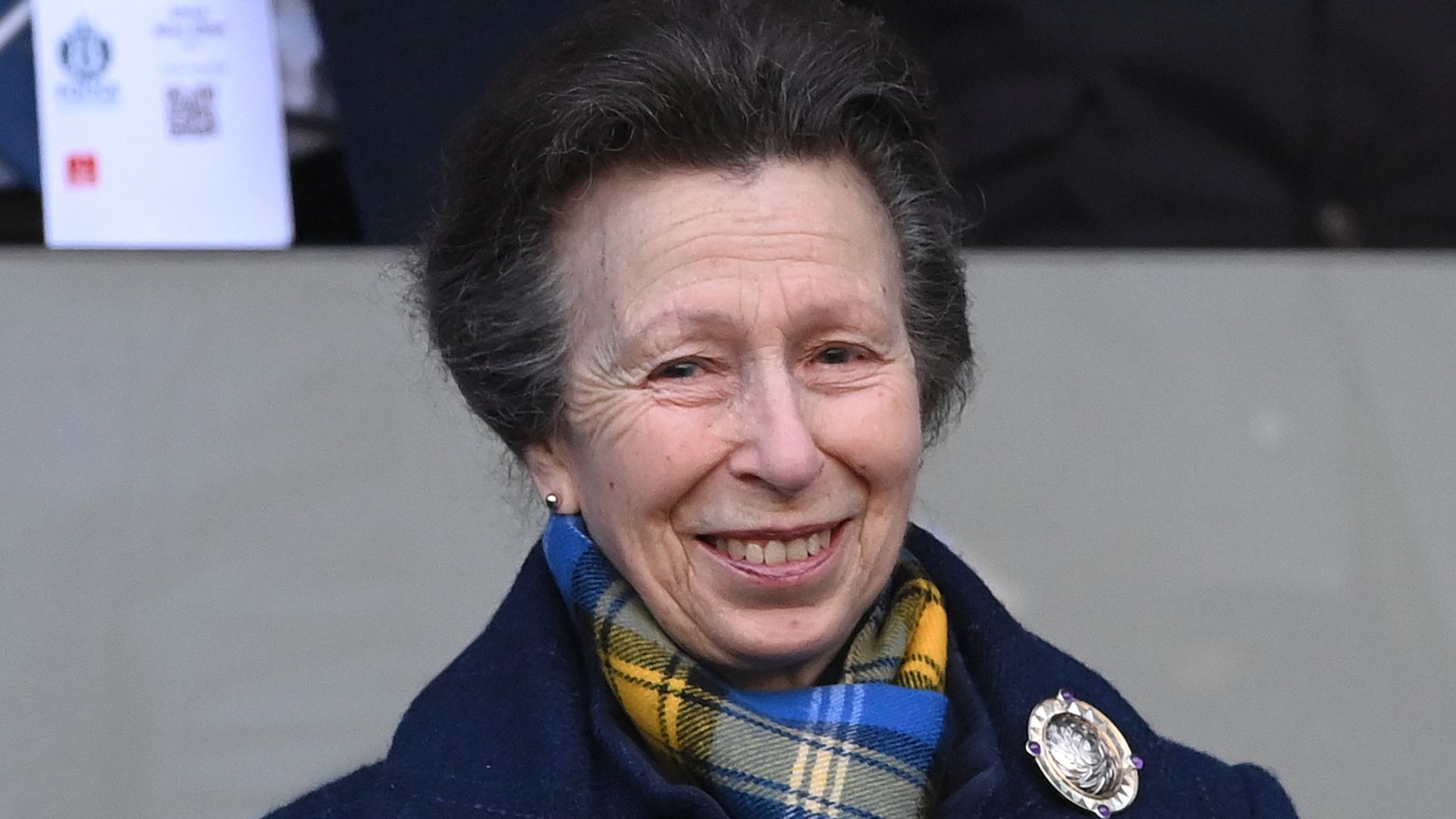 Princess Anne, 74, recycles tartan suit from her teenage years at Six Nations rugby