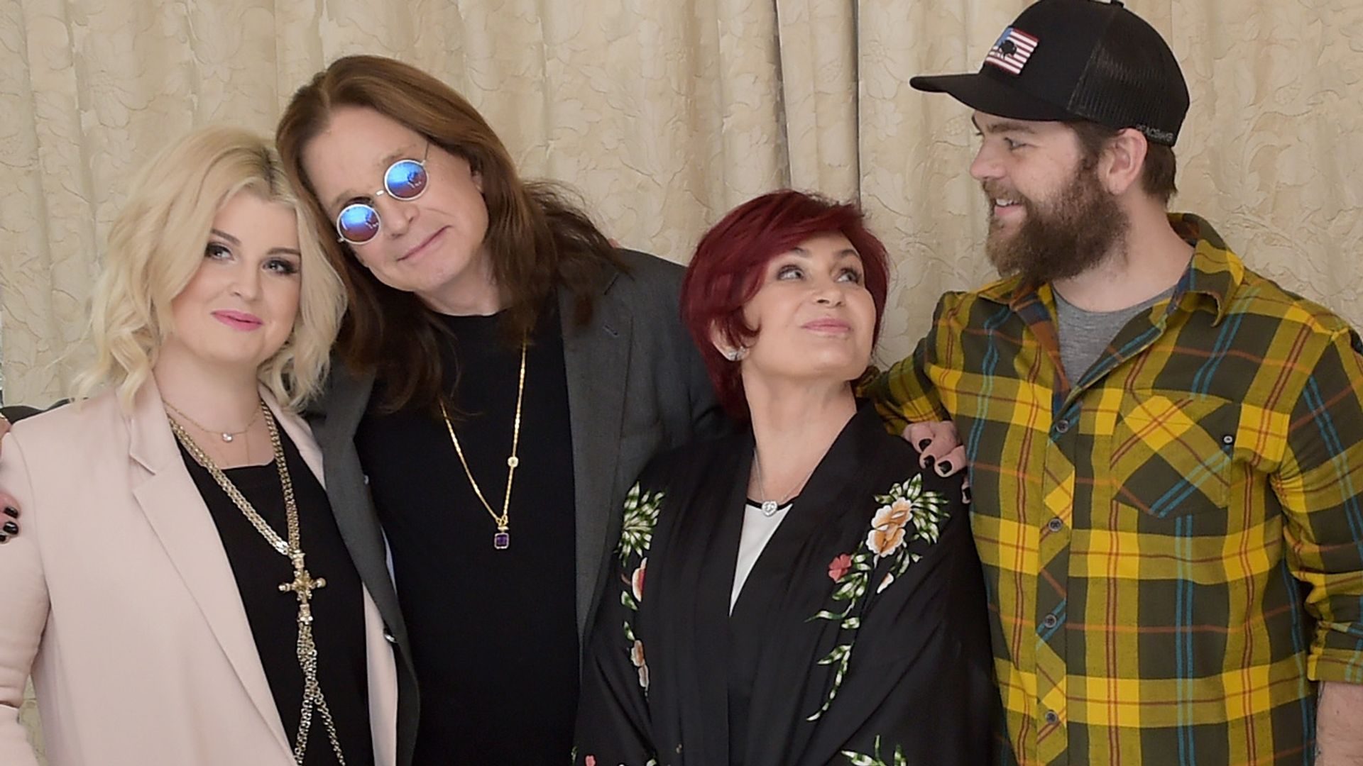 Sharon Osbourne with Ozzy Osbourne and children Kelly and Jack