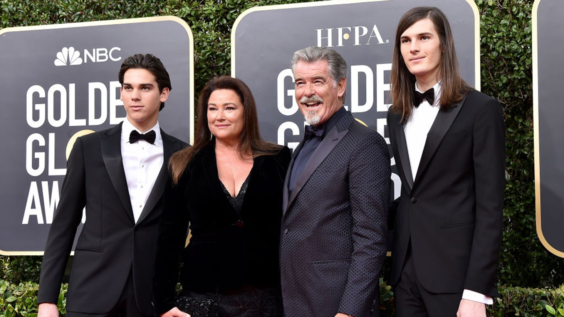 Pierce Brosnan and Keely Shaye with their sons Paris and Dylan Thomas